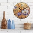 thumbnail image 3 of YAZAOO Decorative Wall Clock Size：25cm Golden Blossom Garden Design Pattern Clock, 3 of 10
