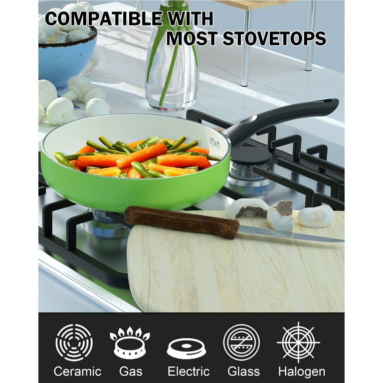 Cook N Home Pots And Pans Set Nonstick, 10 Piece Ceramic Cookware