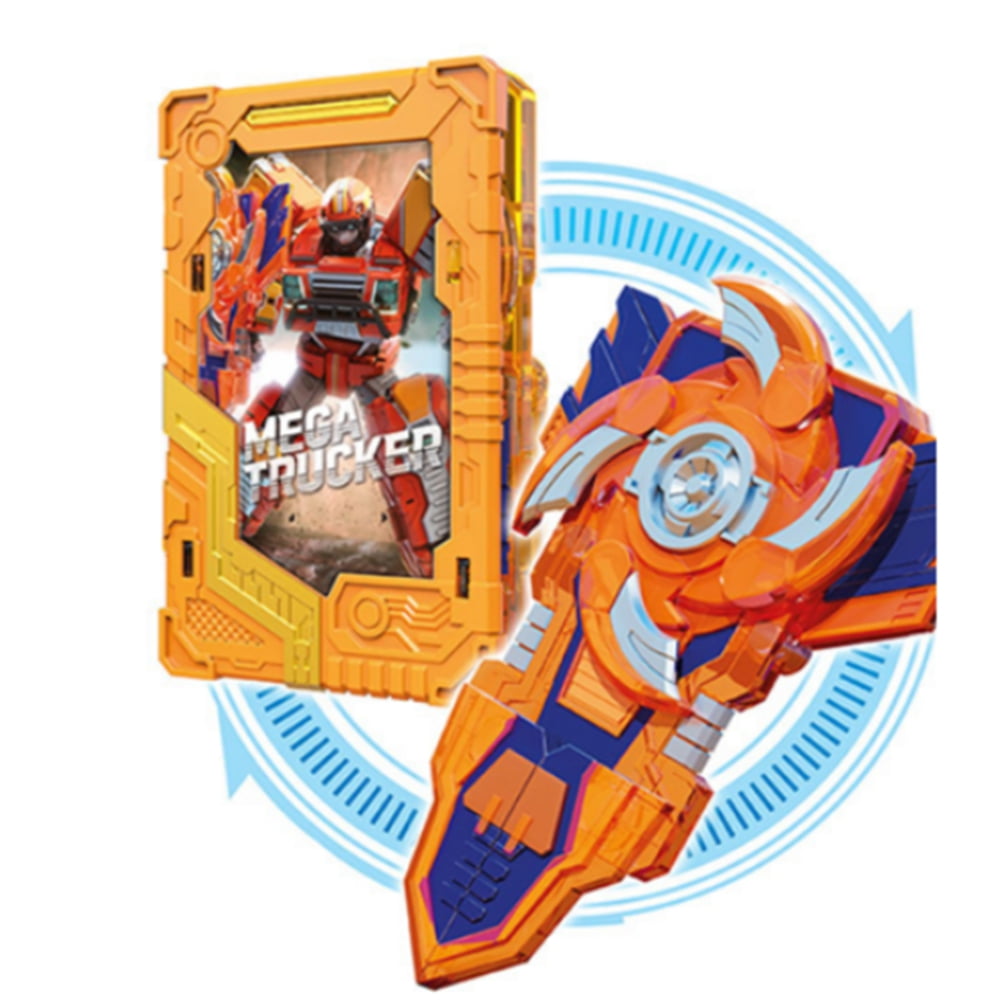 Metal Cardbot S Mega Trucker – Transforming Robot Dump Truck Toy with Card and Mega Protector