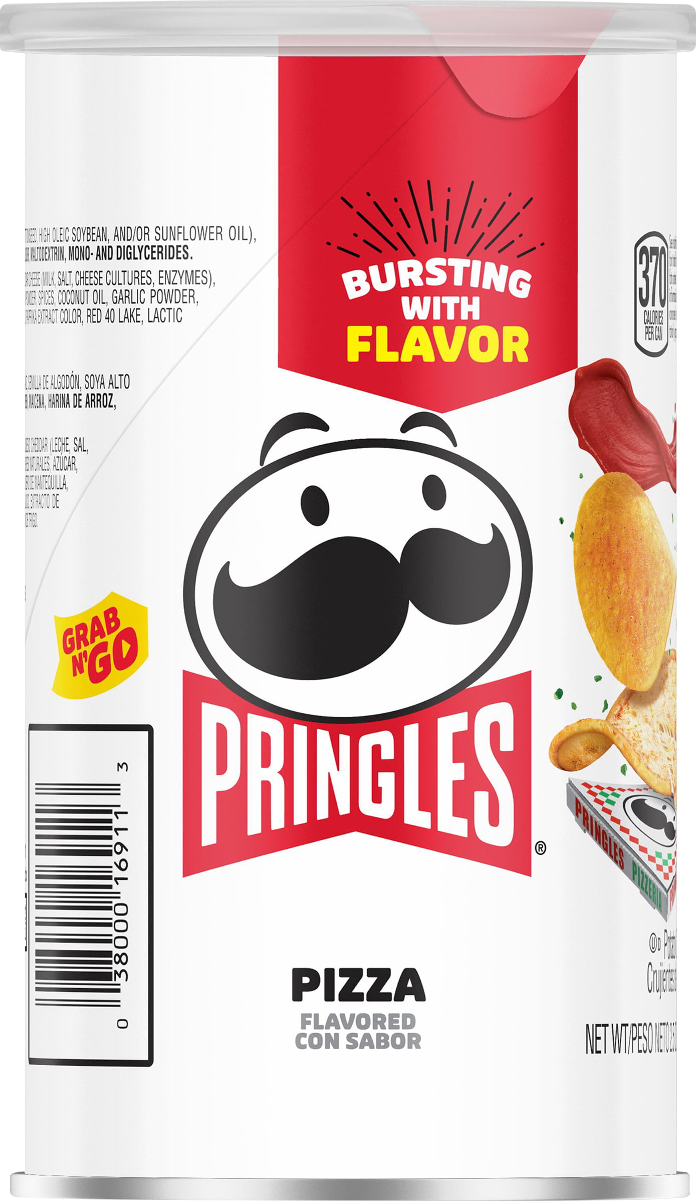 Buy Pringles Potato Crisps Chips, Lunch Snacks, Pizza, 2.5oz Can Online ...