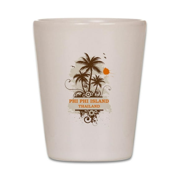 CafePress - Phi Phi Island Thailand - White Shot Glass, Unique and Funny Shot Glass
