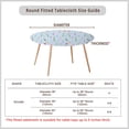 thumbnail image 6 of Outdoor Round Small Fitted Tablecloth with Elastic Light Blue Floral Fitted Tablecloth Spandex Stretchy Fabric Coffee Table Cover for Party Wrinkle Free Non Slip Elegant Tulip, 6 of 6