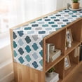 thumbnail image 6 of Table Runners 70 Inches Long Dress Scarves, Bohemia Farmhouse Coffee/Dining/Kitchen Table Decor, Holiday Table Runner, Vintage Moroccan Geometric Pattern Blue Green Gray 13x70 Inch, 6 of 9