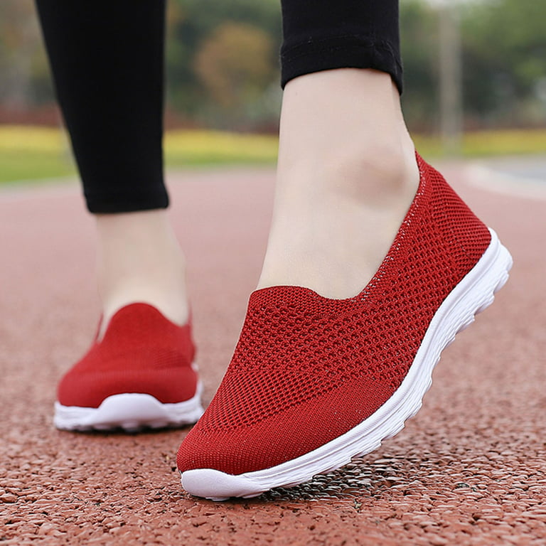 Women Breathable Lace Up Shoes Casual Shoes Unisex Work Shoes Sporty Breathable Slip Work Trainers Womens Designer Sneakers Sneakers for Women Heels Hidden Wedge Sneakers for Women