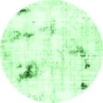 thumbnail image 1 of Ahgly Company Indoor Round Abstract Emerald Green Modern Area Rugs, 5' Round, 1 of 4