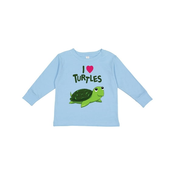 Inktastic I Love Turtles Boys or Girls Long Sleeve Toddler T-Shirt