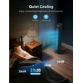 thumbnail image 4 of Tower Fan for Home, TaoTronics 36" Standing Floor Fan, 70° Oscillating Quiet Cooling Fan, Remote Control, 3 Modes, 3 Speeds, LED Display, 12H Timer, 4 of 9