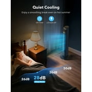 Tower Fan for Home, TaoTronics 36 Standing Floor Fan, 70° Oscillating Quiet Cooling Fan, Remote Control, 3 Modes, 3 Speeds, LED Display, 12H Timer