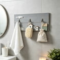 thumbnail image 3 of Rustic Wooden Wall Mounted Coat Rack, Cute House Pattern Sturdy 3 Hooks No Drill Smooth Hook Edges, Entryway Organizer Holders Rack Decor for Key Home Porch Store Apartment Dorm Office Daily Hosting, 3 of 6