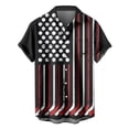 thumbnail image 4 of Camisa hawaiana con estampado 3D de la bandera estadounidense para hombres y mujeres, camisas casuales de playa para vacaciones de verano, camisetas geniales de manga corta para niños, 4 of 5