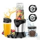 thumbnail image 1 of Suavo Smoothie Blender Licuadora personal portátil de 1100 W para batidos y batidos con 2 tazas y tapas para llevar de 22 oz, incluye molinillo de café portátil y licuadora mezcladora de encimera con, 1 of 5
