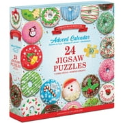 Eurographics: Puzzle Advent Calendar: Christmas Donuts - 24 Daily Unique Individual Jigsaws, 5 x 5" 50pc Each, 1200pcs Total, Holiday Countdown Gift