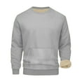 thumbnail image 3 of Men's Sherpa Lined Winter Pullover Sweatshirt - Warm Fleece Casual Crewneck Long Sleeve Sweater Thermal Tops, 3 of 6
