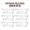 thumbnail image 6 of 6 Pack Chafing Wire Rack Buffet Stand Chrome Frame for Events, Parties, Wedding, & Birthday Party Catering, Full Size Chafing Stand for Dish Serving Trays, Food Warmer Catering Supplies, 6 of 8