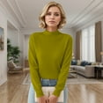 thumbnail image 2 of Afdoent Sweaters For Women Elegant Autumn Winter Warm Soft Pullover Sweaters Long Sleeve Solid Color Fashion Trendy Clothes Classic, 2 of 5