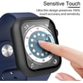 thumbnail image 4 of 2 Pack Hard Case Compatible for Apple Watch SE/Series 6/5/4 40mm with 9H Tempered Glass Screen Protector, [Touch Sensitive] [Full Coverage] Slim Bumper Protective Cover for iWatch 40mm (Black, 40mm), 4 of 5