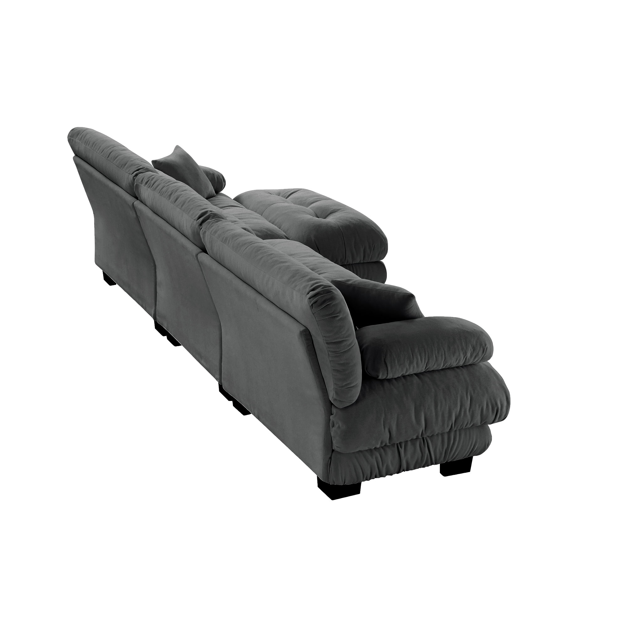Gewnee Luxury Modular Deep Seat Sectional Sofa Couch with Convertible Ottoman,Oversized L Shaped Cloud Couch for Living Room
