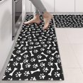 thumbnail image 2 of Kitchen Rugs Sets Of 2,Black Dog Paw Footprint Bone Anti Fatigue Kitchen Mat Rugs Non Slip Washable,Decorative Kitchen Floor Mats for Kitchen,Sink,Laundry,17"X47", 2 of 5