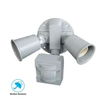 Defiant 110 Degree Motion Sensor Grey Two-Light Outdoor Flood Light