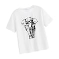 thumbnail image 1 of Camisetas de manga corta para mujer, camisetas informales, novedad, ropa de calle, camisetas con cuello redondo para uso diario, vacaciones en la calle, caminar blanco, 1 of 8