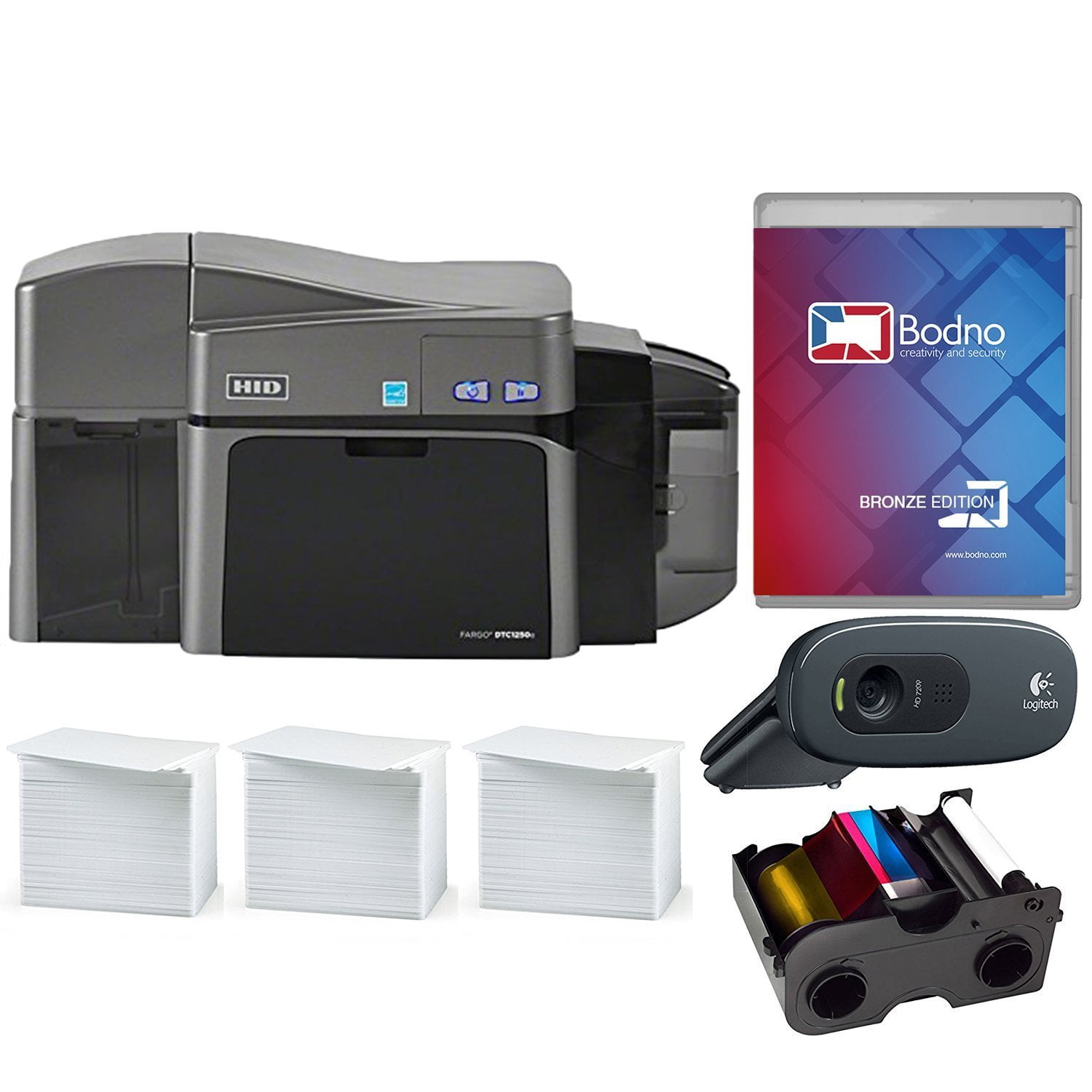 Hid Fargo Dtc1250e Dual Sided Id Card Printer