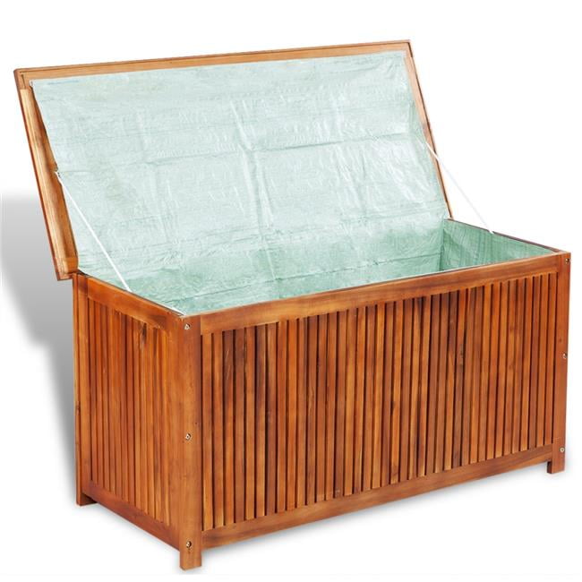 Outdoor Deck Storage Box Acacia Wood