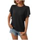 thumbnail image 1 of Usted Es Más Que un Puntaje de Prueba Capa de Camisa de Manga Corta con Ruffles, Estampado Cuello Redondo Blusa Casual, 1 of 5