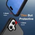 thumbnail image 4 of Case for iPhone 16 Magnetic Ring Holder Bracket Slim Case, Rugged Shockproof Hybrid Military Grade Protection Cover for iPhone 16, Compatible with MagSafe Wireless Charging,  Black, 4 of 8