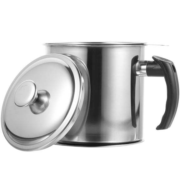 YOSADIER 1 Set Kitchen Oil Holder with Handle for Oil Storage and Filtration 17x14x14cm
