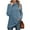 Blue, variant on Womens High Neck Tunic Tops Female Loose Side Split Sweaters Fall Winter Long Sleeve Jumper Shirt S-2XL