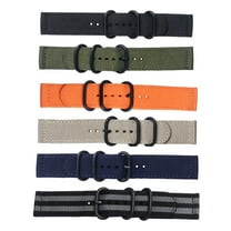 20mm Watch Strap Webbing Durable 2-Joint Nylon Watch Band Wristband for Watch Replacement (Khaki with Black or )
