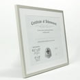 thumbnail image 2 of Certificate-size Brushed-Silver Aluminum 14x11 11x8one-half inch frame - 8.5x11, 2 of 3