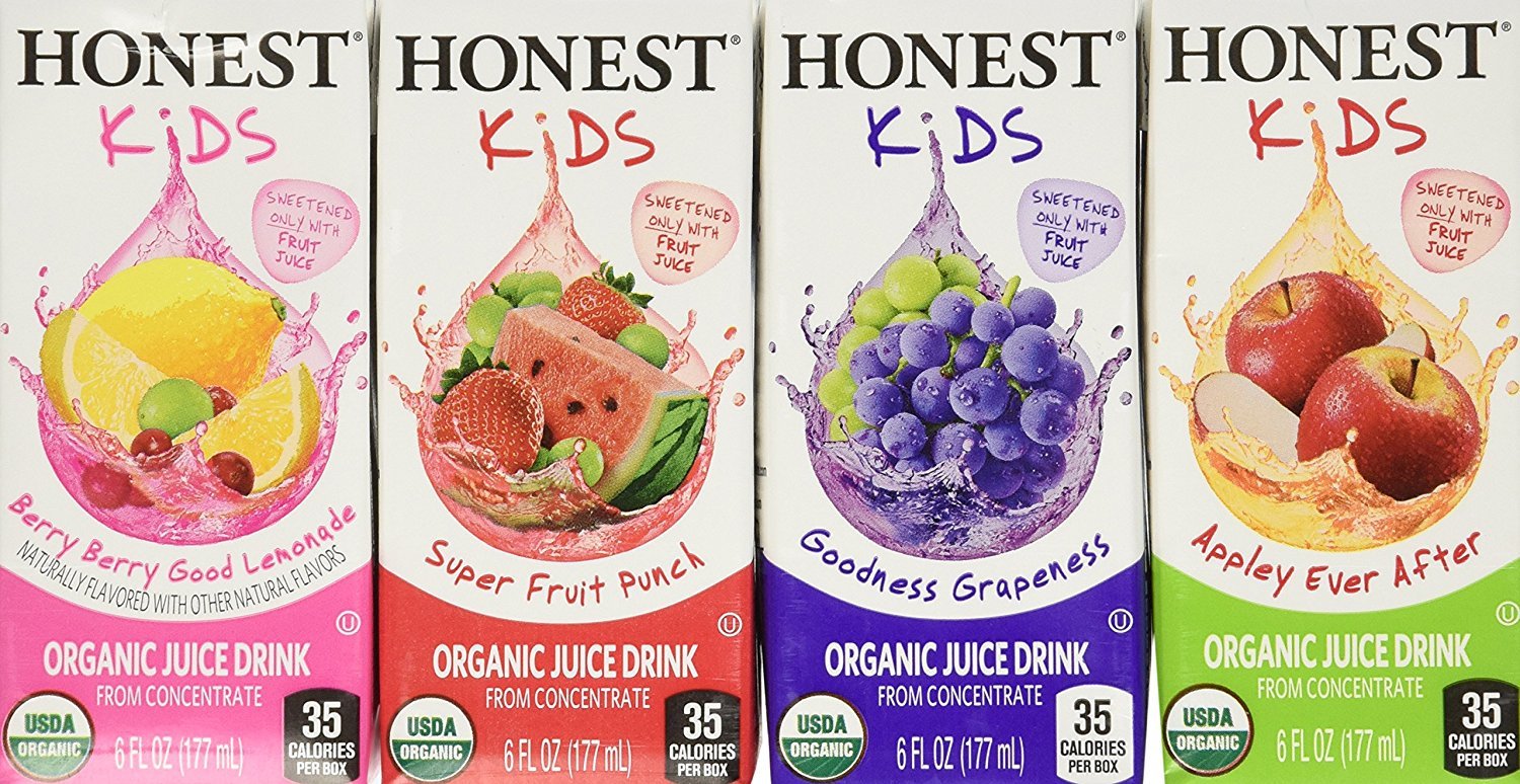 Honest Kids Organic Fruit Juice Drink Boxes, Assorted Flavors (6 oz, 40