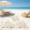 thumbnail image 5 of Beach Towel Bag, Portable Beach Towel Backpack, Integrated Beach Towel with Shoulder Strap, Breathable Cotton Linen Material, Geometric Design, Lightweight and Compact for Travel and Outdoor Use, 5 of 7