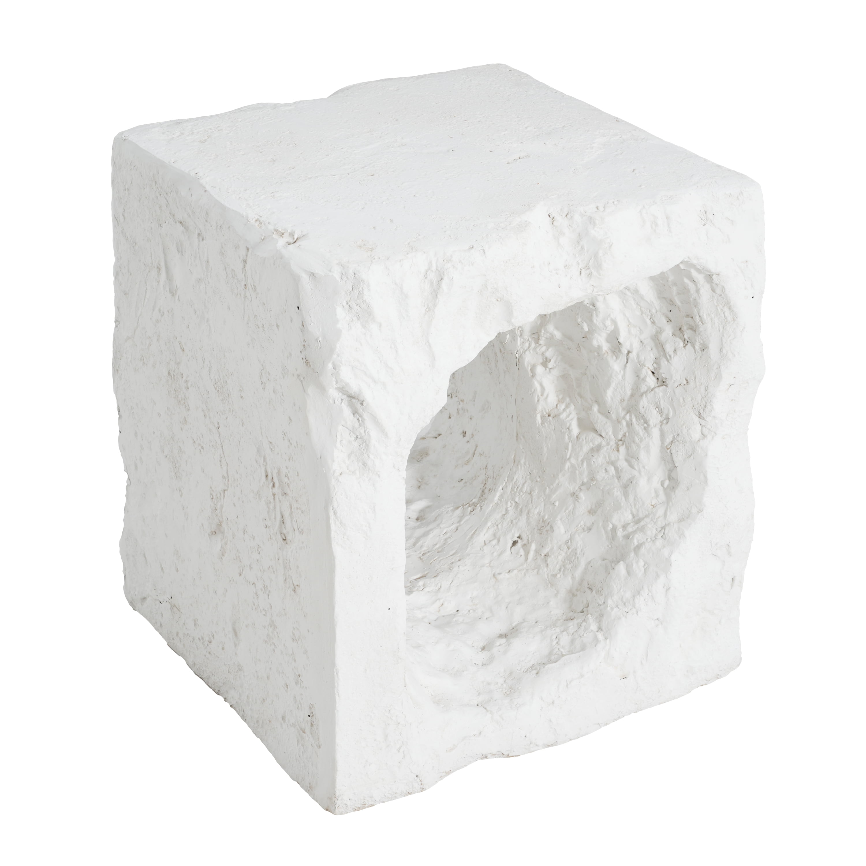 Minimalist Decorative Side Table for Garden Balcony Deck, White