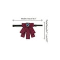 thumbnail image 2 of INSPIRE CHIC Women's Rhinestone Ribbon Bow Ties Solid Color Brooch Pre-Tied Bowknot for Casual Retro, 2 of 5