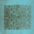 thumbnail image 1 of Ahgly Company Indoor Square Oriental Light Blue Industrial Area Rugs, 8' Square, 1 of 4