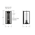 thumbnail image 2 of 3 Light Outdoor Wall Lantern In Minimalist Style-25 Inches Tall And 12 Inches Wide Capital Lighting 948231Bk, 2 of 7