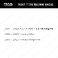 thumbnail image 3 of Max Advanced Brakes - Brake Kit for 2016-2021 Honda Pilot Honda Ridgeline 17-20 Acura MDX w/ 3.5 V6 Engine Front Replacement Drilled Slotted Black Coated Disc Brake Rotors and Ceramic Brake Pads, 3 of 10