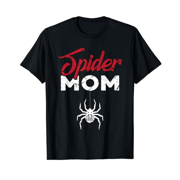 Distressed Spider Mom Graphic for Women Short Sleeve Casual T-Shirt
