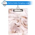 thumbnail image 2 of FMSHPON Rose Pink Copper Resin Pink Marble Clipboard Hardboard Wood Nursing Clip Board and Pull for Standard A4 Letter 13x9 inches, 2 of 6