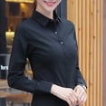 thumbnail image 5 of Camisa blanca de manga larga para mujer, blusa básica OL, ropa elegante a la moda, 2023, 5 of 5