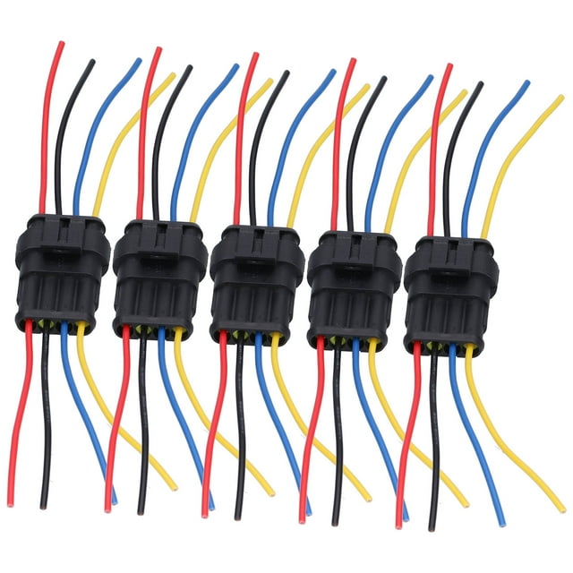 Filfeel Connecteur de Fil Automobile, 5 Pcs Connecteur Électrique de Voiture Étanche Anti-Inflammable Résilient Antioxydant Connecteur de Fil Automobile, Connexions de Fils