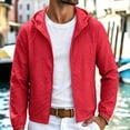 thumbnail image 2 of Danhjin Men's Sun Protection Jackets Hooded Long Sleeve Outerwear Fishing Hiking Lightweight Full Zipper Jackets, 2 of 8