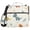 Cartoon Dinosaurs with Leaf, variant on 3 Ring Zipper Binder with Shoulder Strap Waterproof Trapper Keeper 2 Inch D-Ring 500 Sheets Capacity Shells Palm Trees Starfish