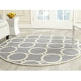 thumbnail image 2 of SAFAVIEH Cambridge Joss Geometric Wool Area Rug, Silver/Ivory, 6' x 6' Round, 2 of 7
