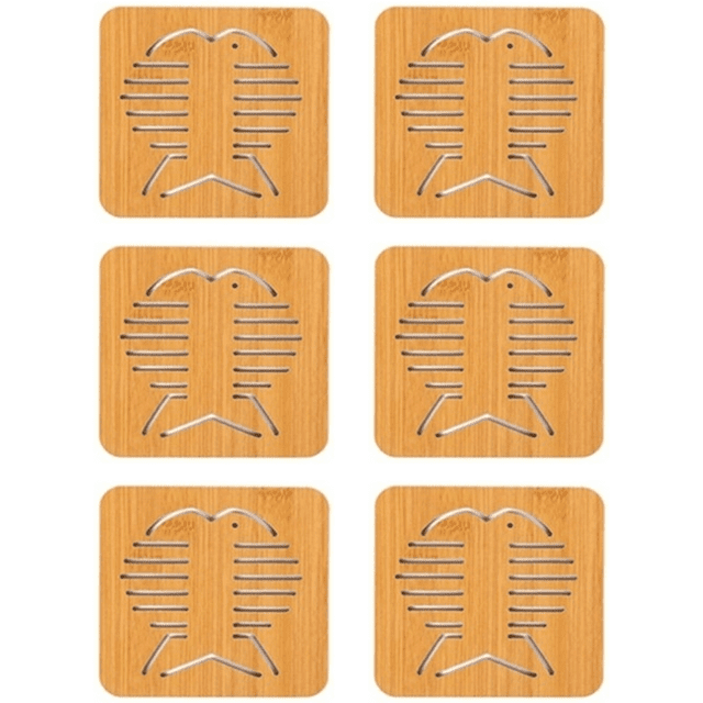 Cojín para platos con aislamiento térmico de bambú y madera Cojín para cuencos Cojín para mesa Cojín para ollas