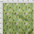 thumbnail image 2 of oneOone Polyester Lycra Light Green Fabric Baby Feeder|Moon & Cartoon Sheep Kids Diy Clothing Quilting Fabric Print Fabric By Yard 56 Inch Wide, 2 of 4