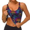 thumbnail image 4 of Naloa Mandalas Dragonfly Sports Bras for Women, High Support Bra with Removable Pads, Comfortable - XX-Large, 4 of 9