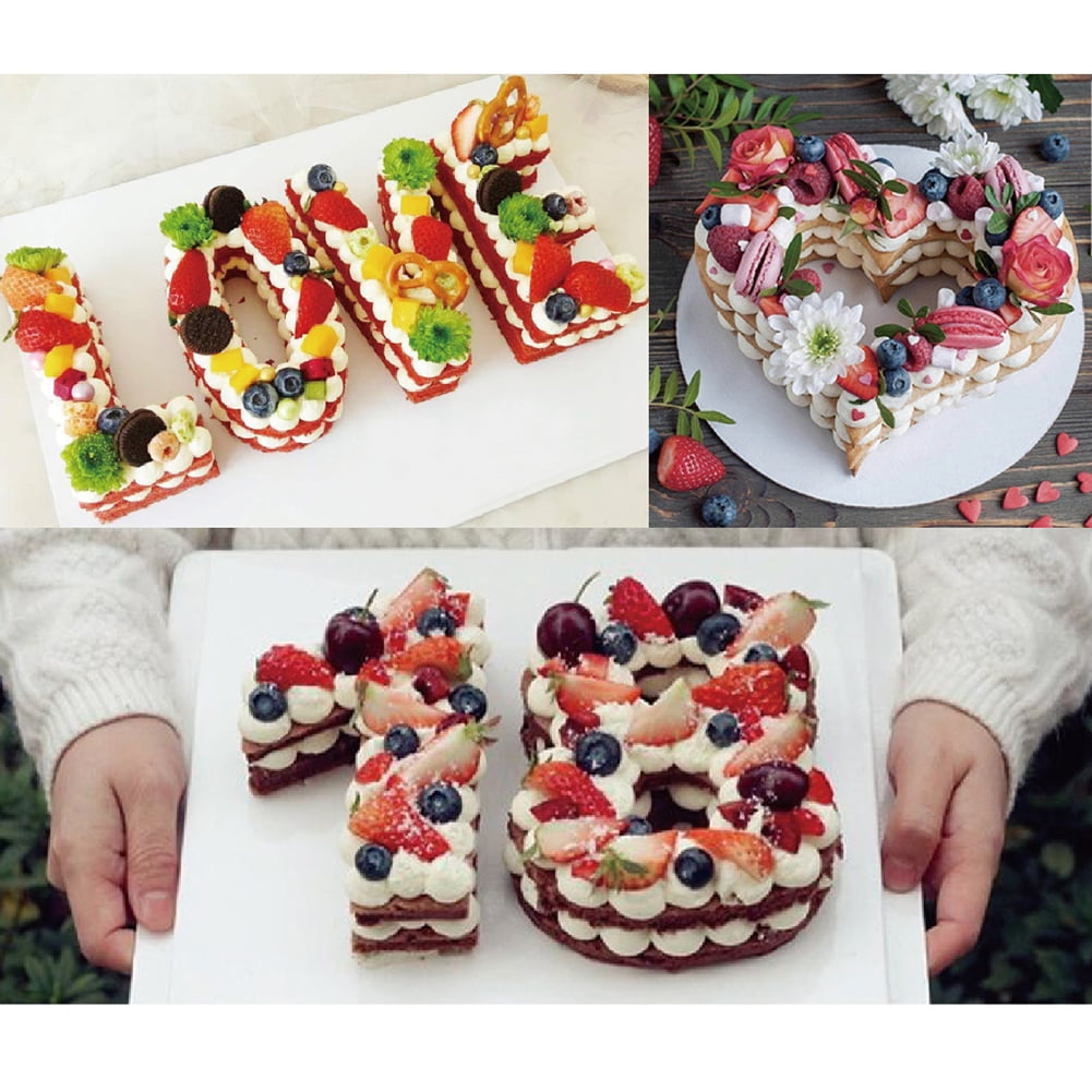 Bueautybox 4 10inch Baking Cake Pans 0 8 Number Cake Mold Baking Molds For Birthday Wedding Anniversary Walmart Com